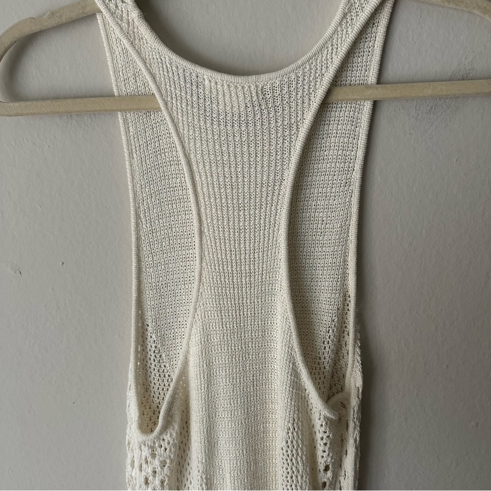 H&M Boho Chic Beach Crochet Knit Midi Maxi Dress in Off white S - Picture 10 of 13